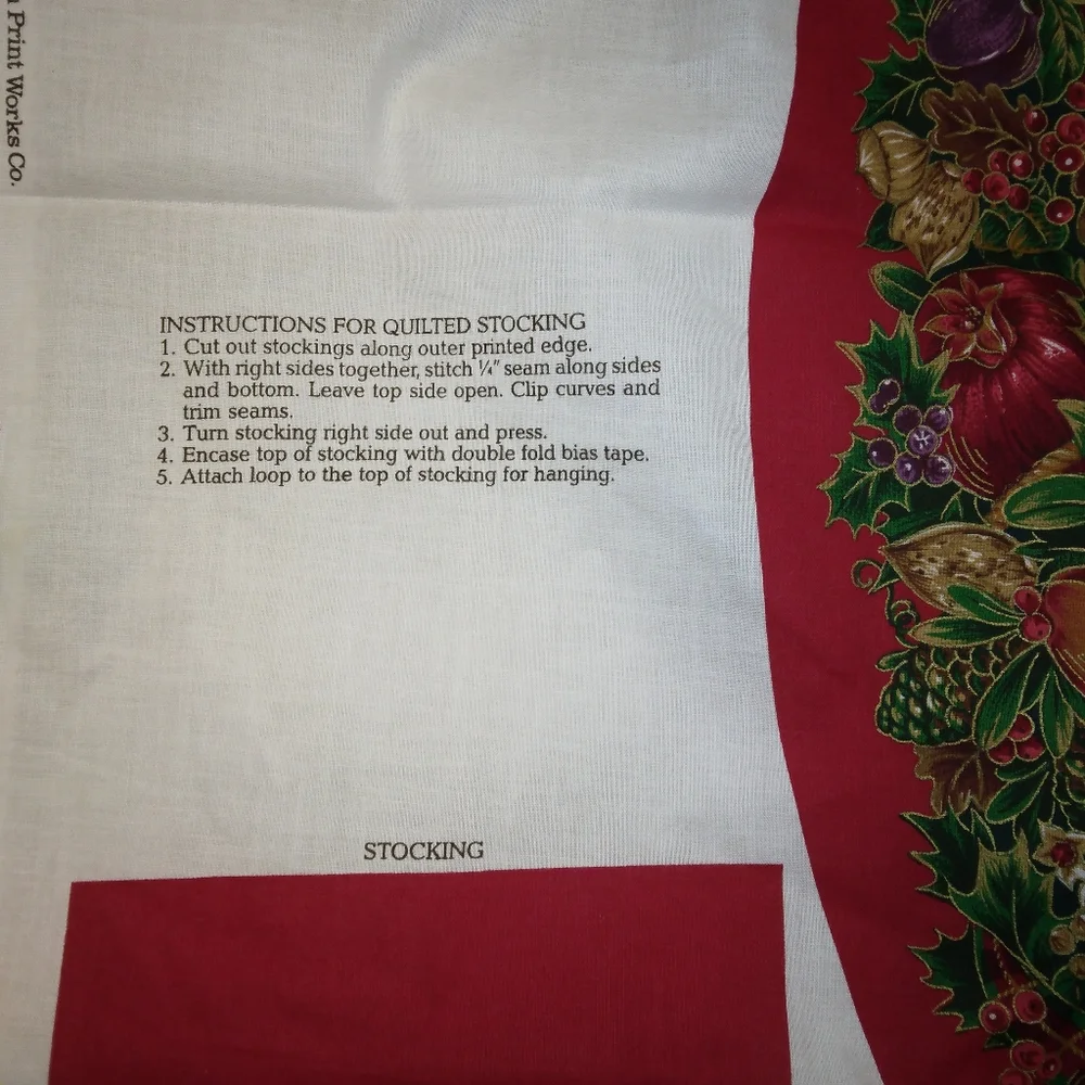 FABRIC Christmas Orchard Tree Skirt ans stocking See & Sew panel